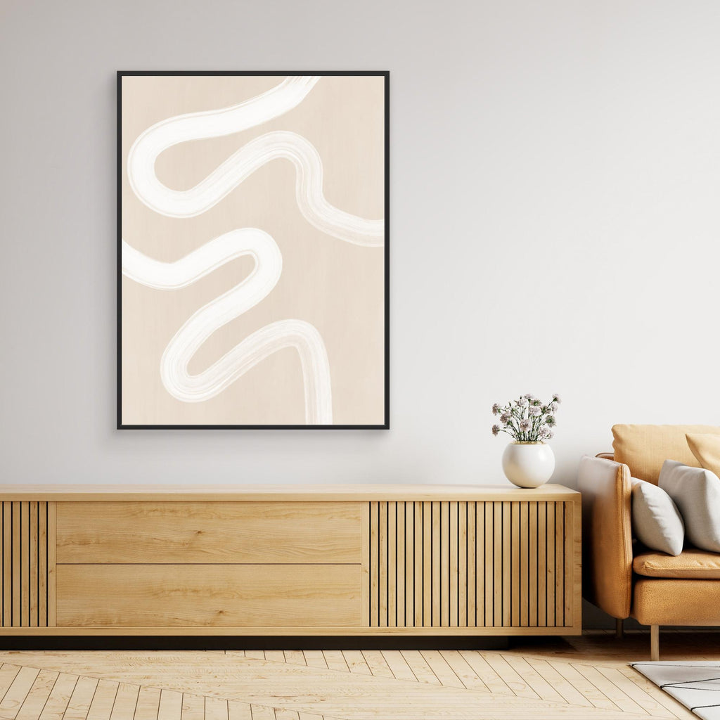 Beige One Line Drawing 