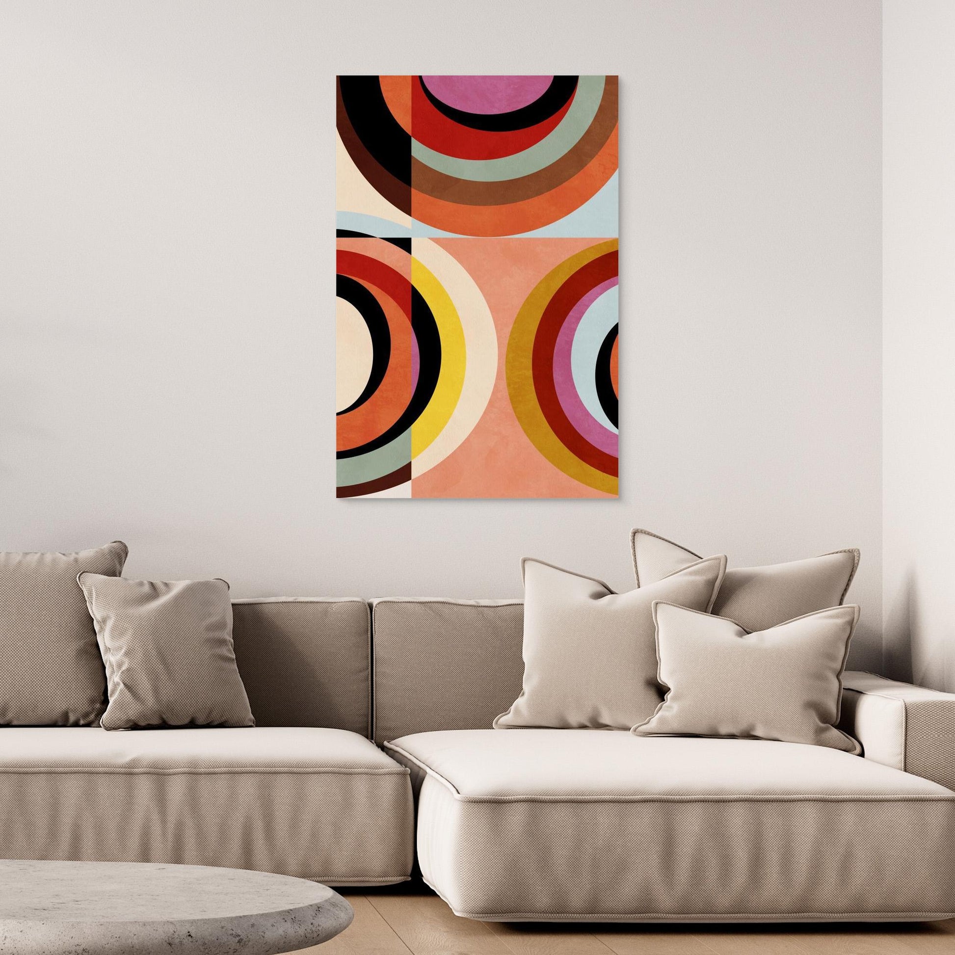 Warm Colors Bauhaus Geometry3 