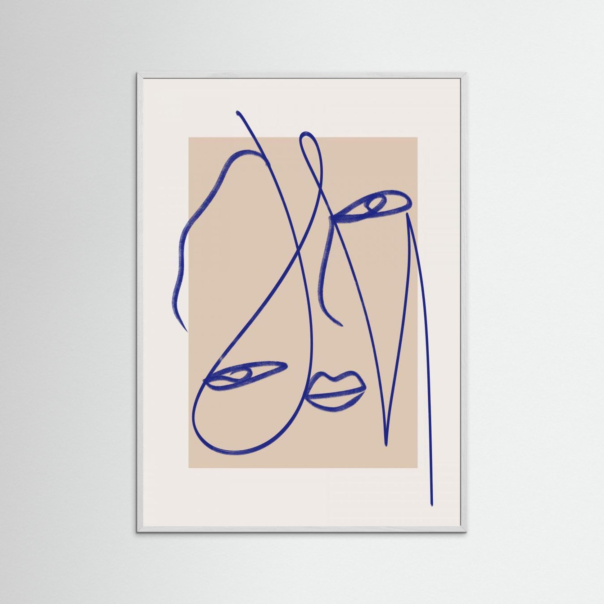 Abstract Blue Line Art 