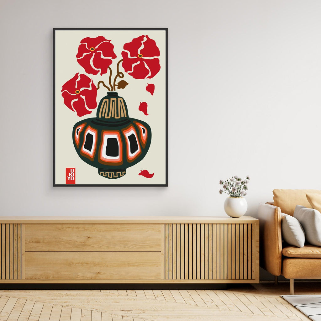 Ukiyo Vase Flower Greige 