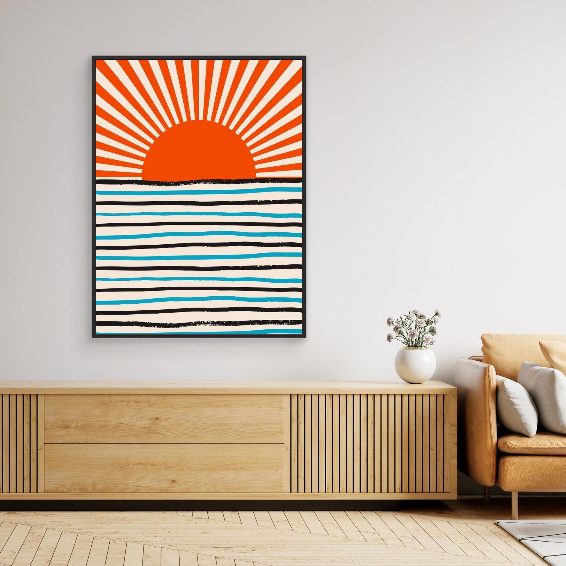 Red Sun and Sea