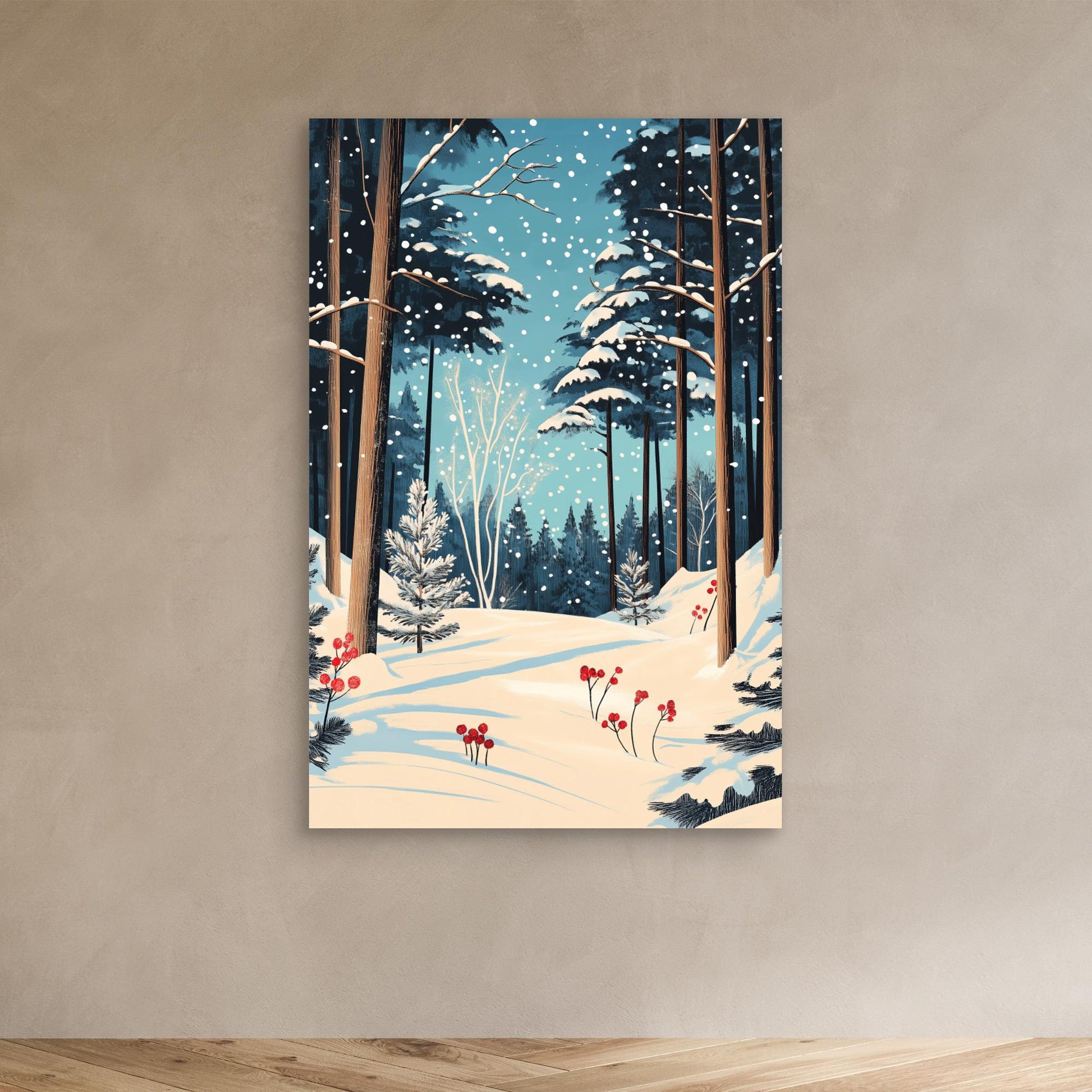 Christmas Snowy forest