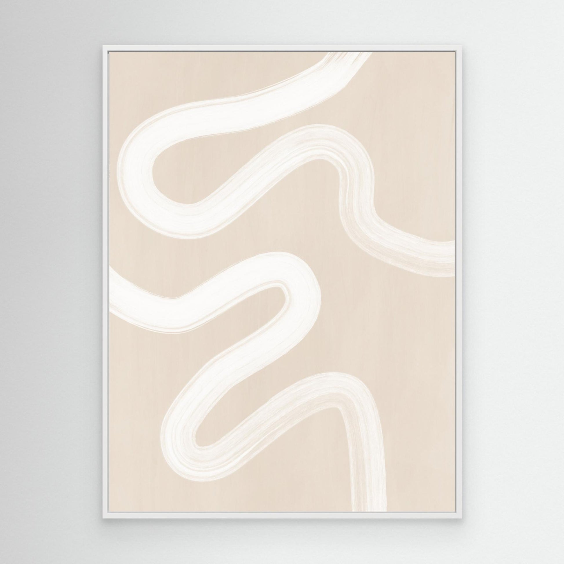 Beige One Line Drawing 