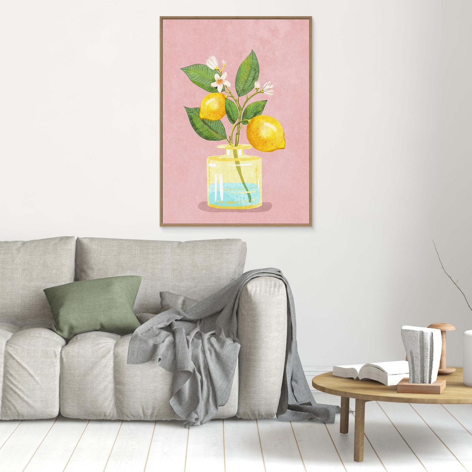Lemon Bunch In Vase 