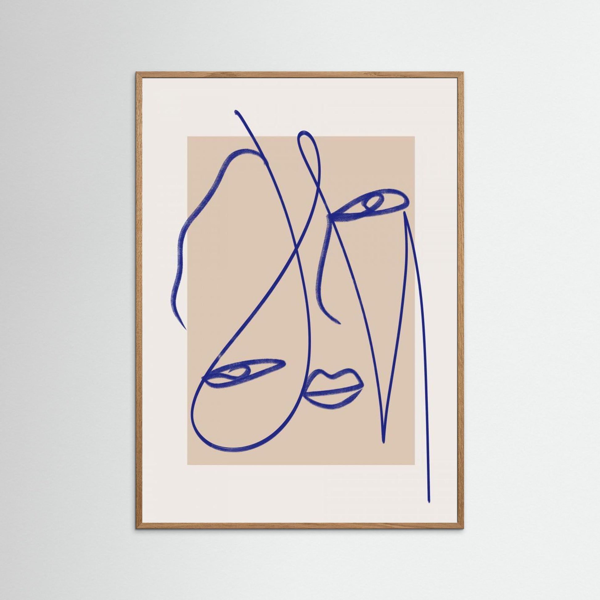 Abstract Blue Line Art 