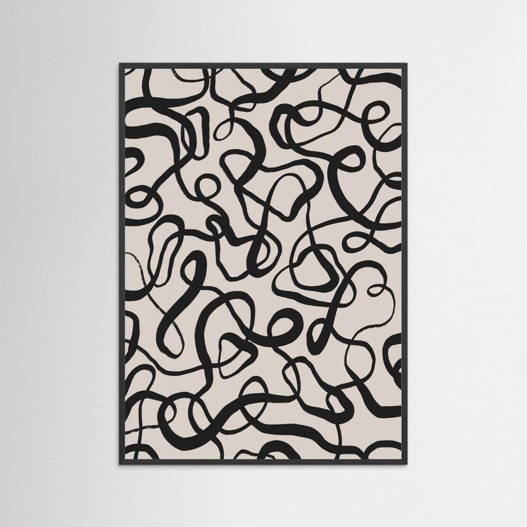 Simple Black Loops Pattern 