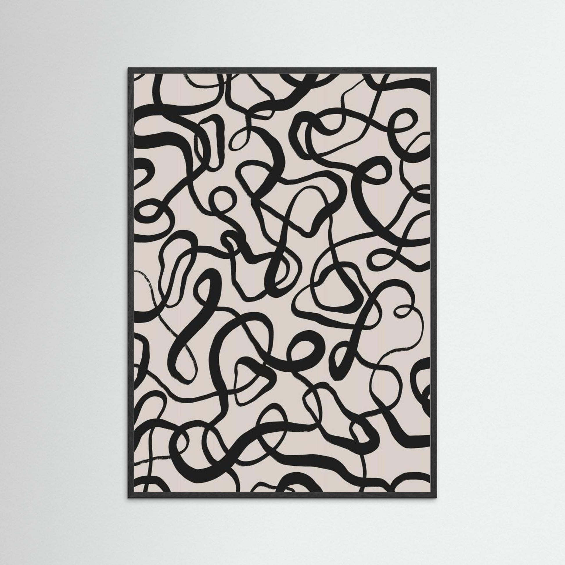 Simple Black Loops Pattern 