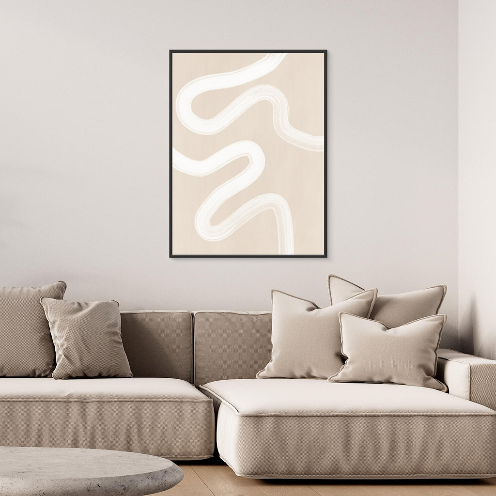 Beige One Line Drawing 