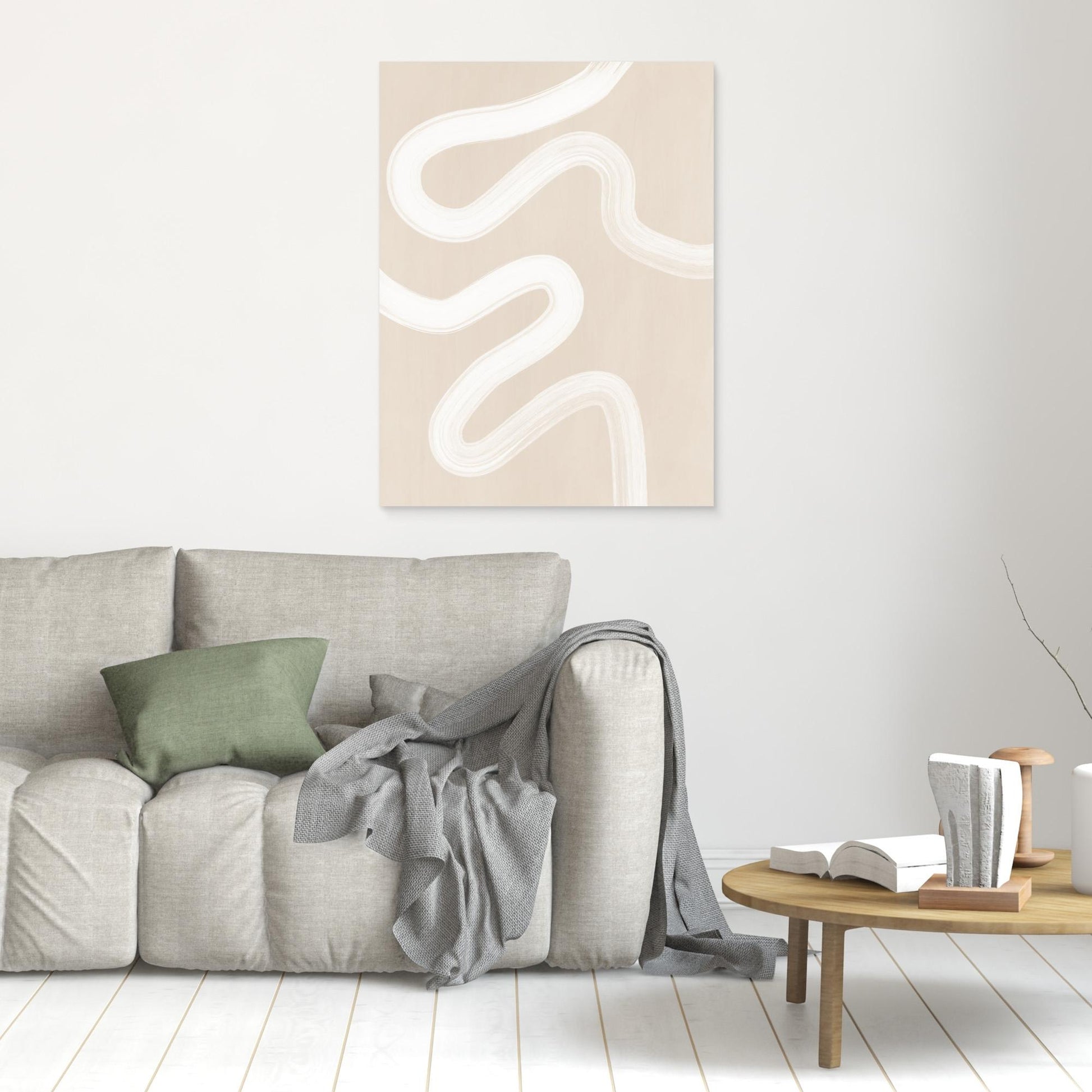 Beige One Line Drawing 