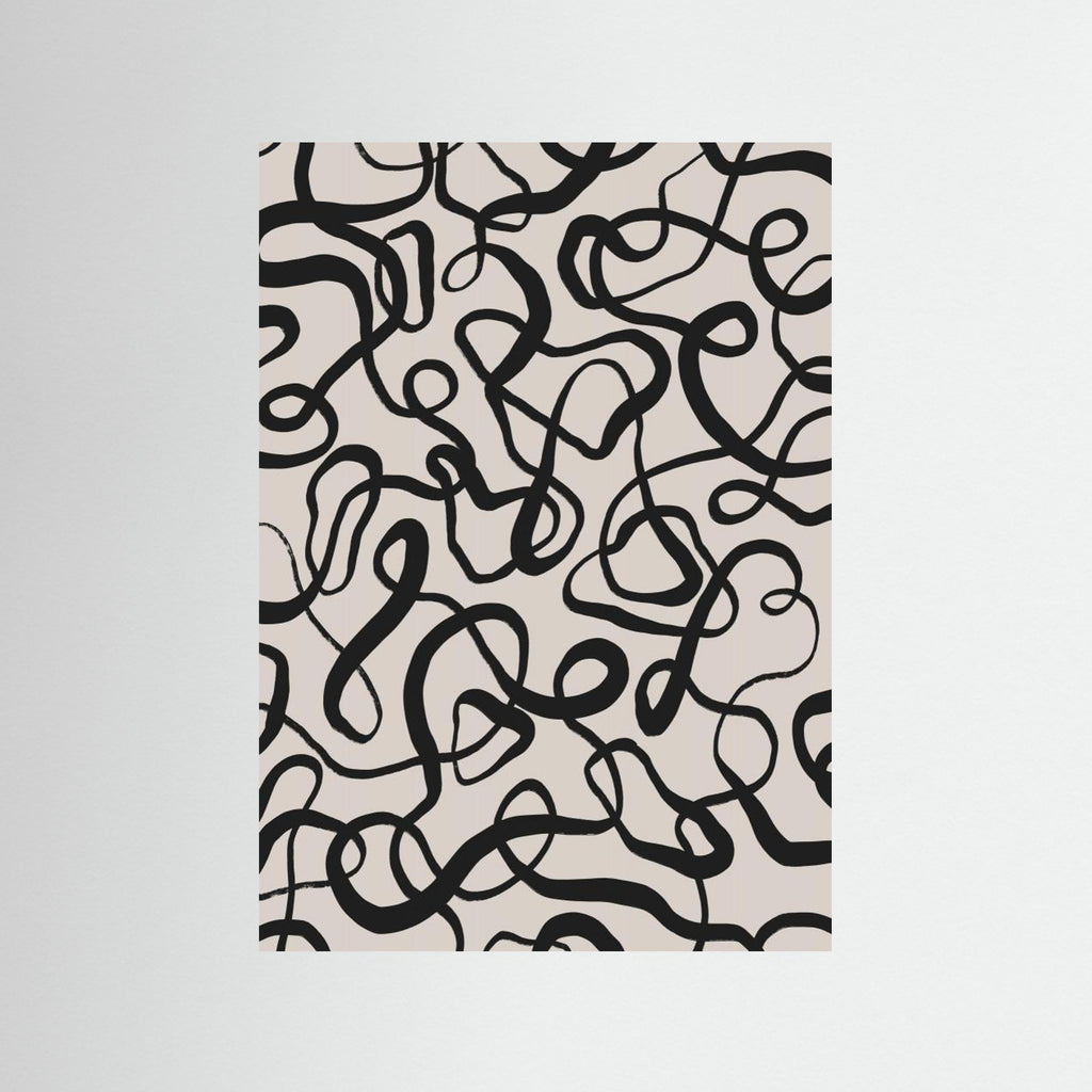 Simple Black Loops Pattern 