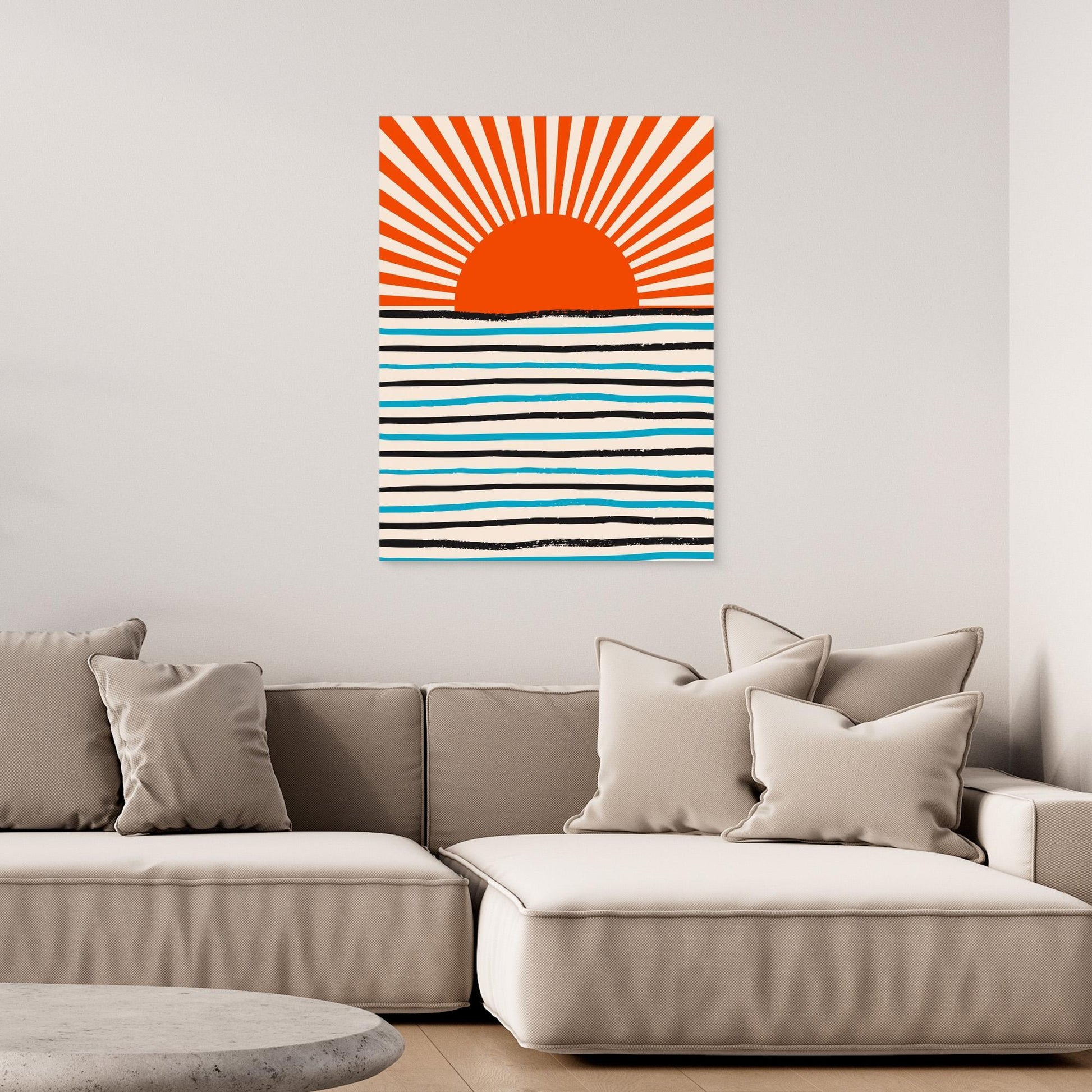 Red Sun and Sea