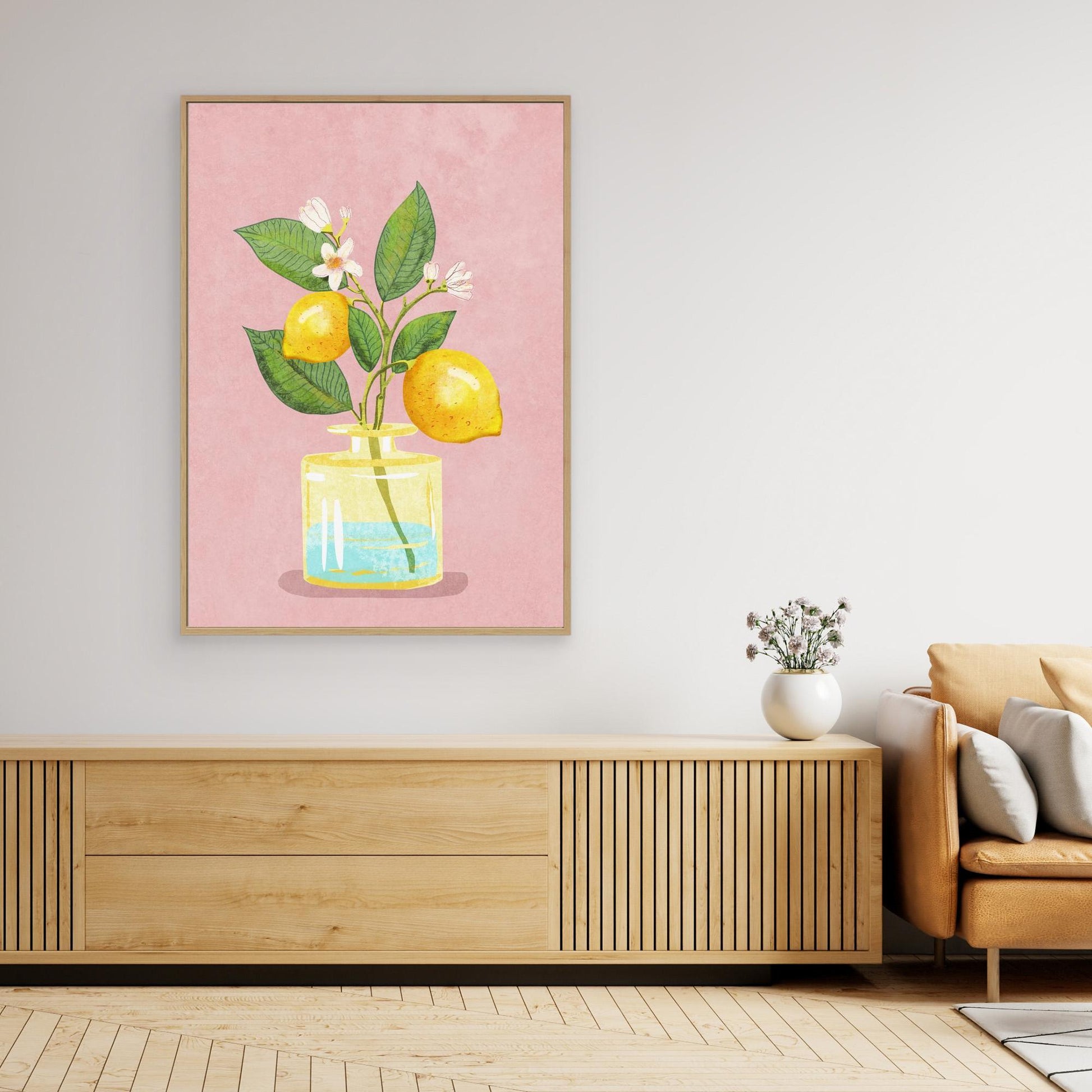 Lemon Bunch In Vase 