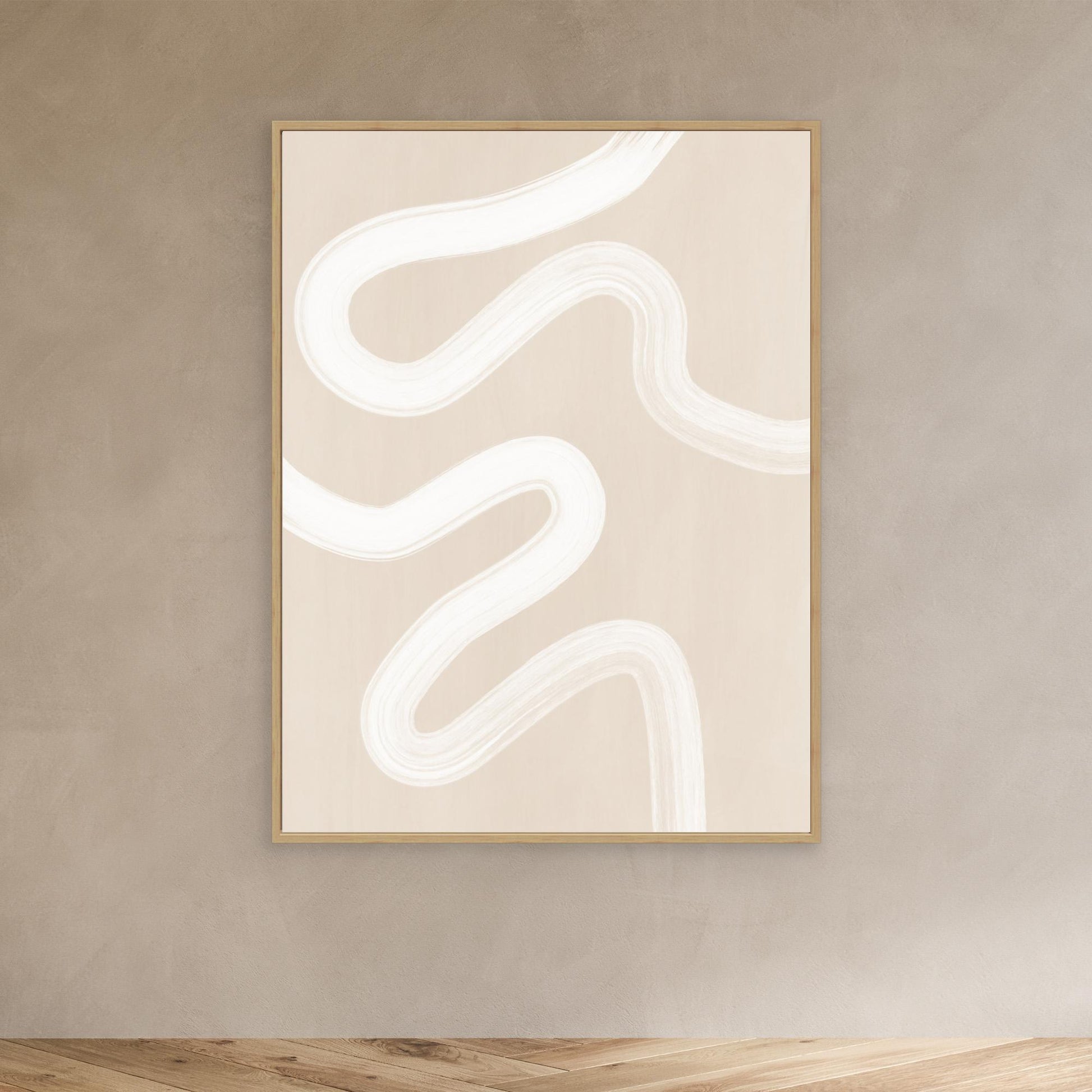 Beige One Line Drawing 