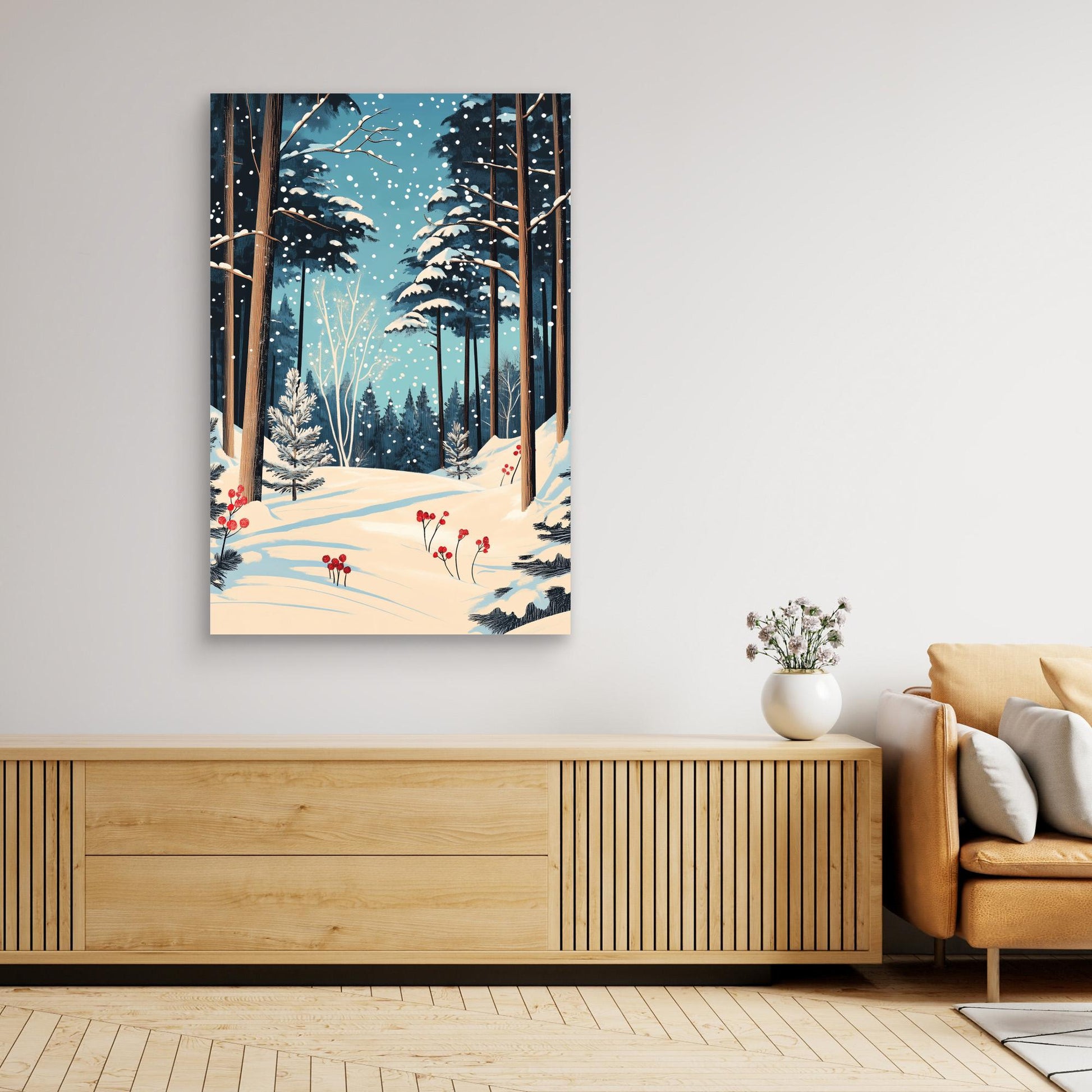 Christmas Snowy forest
