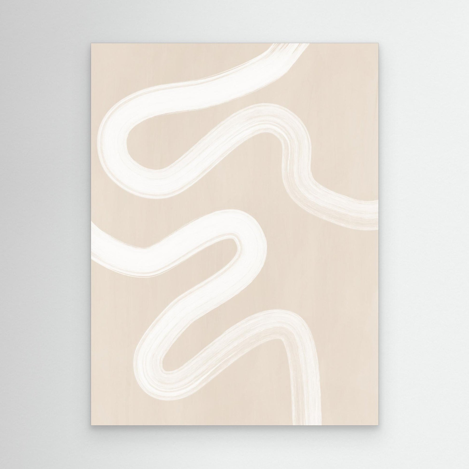 Beige One Line Drawing 