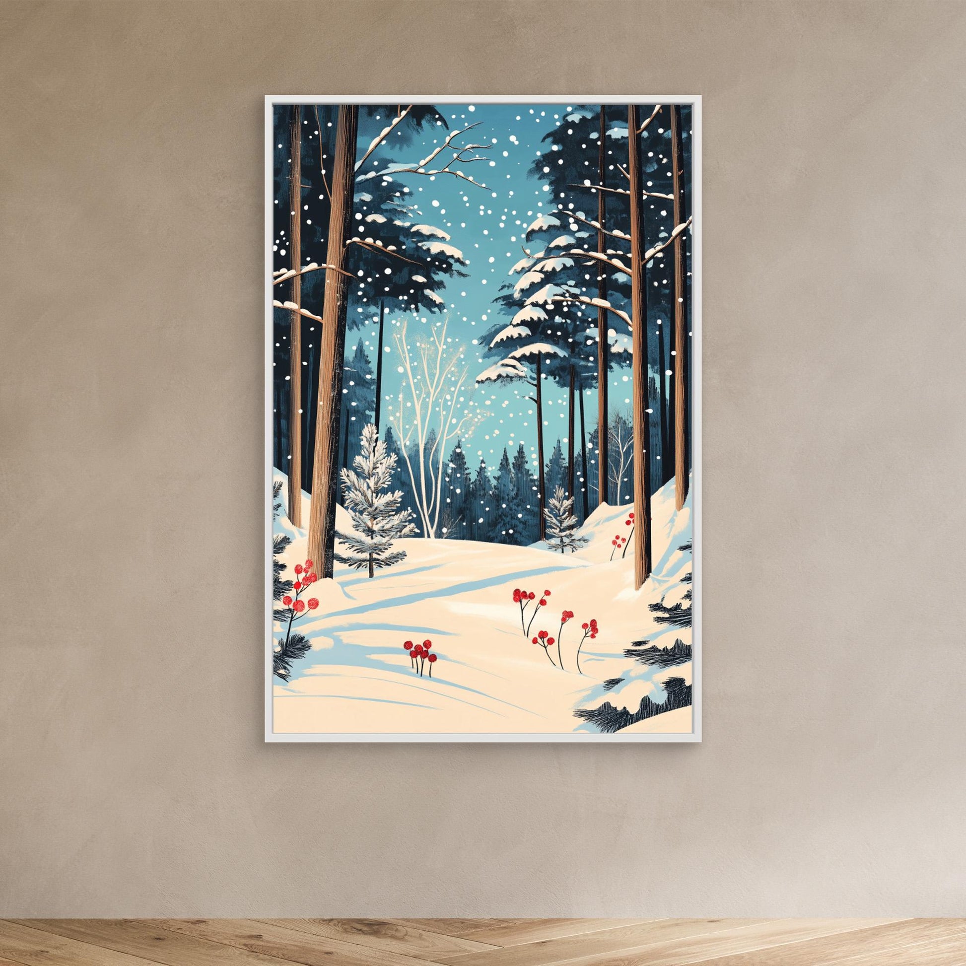 Christmas Snowy forest