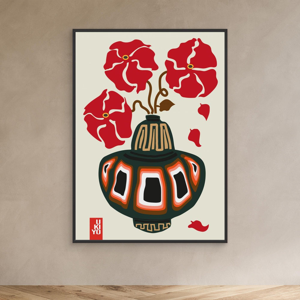 Ukiyo Vase Flower Greige 