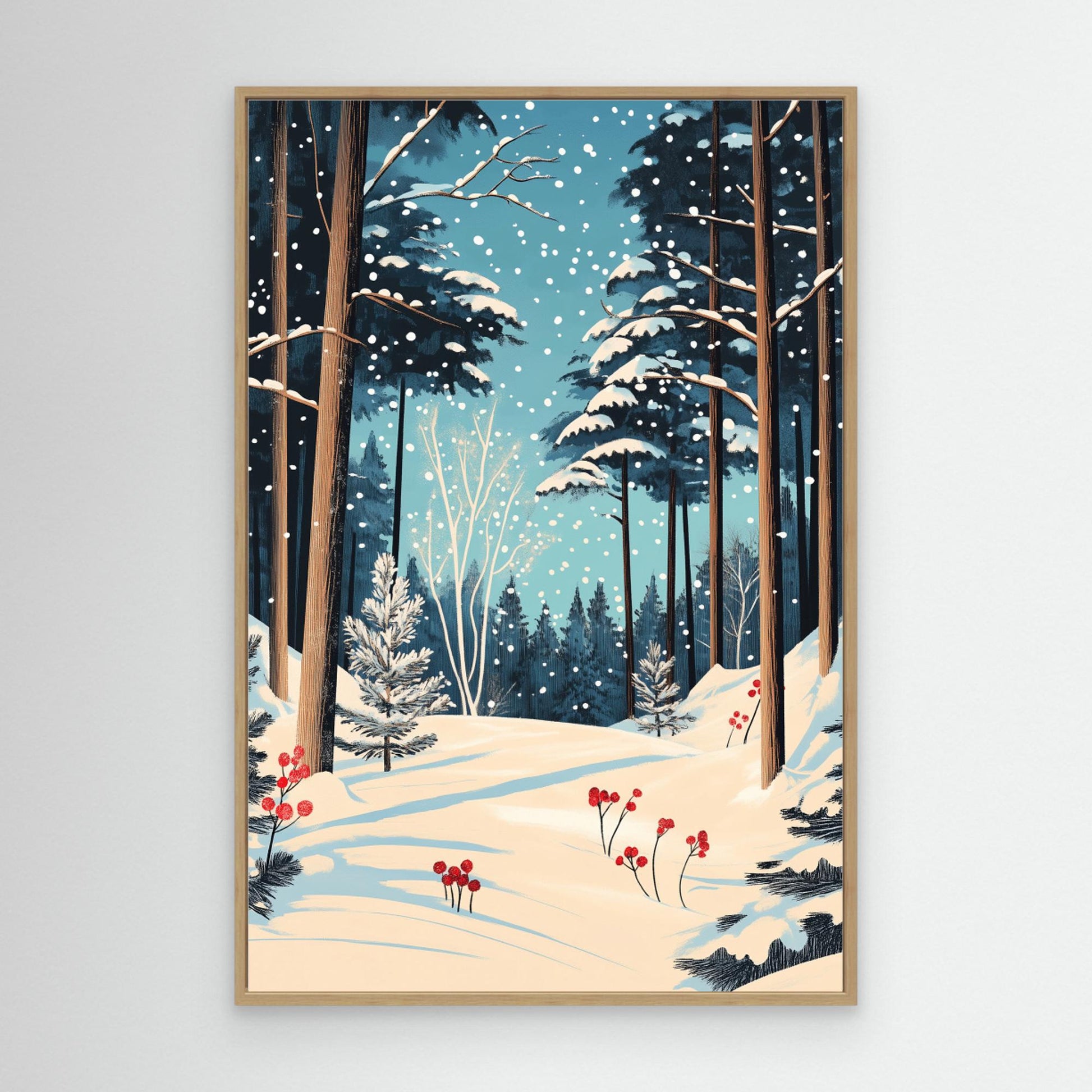Christmas Snowy forest