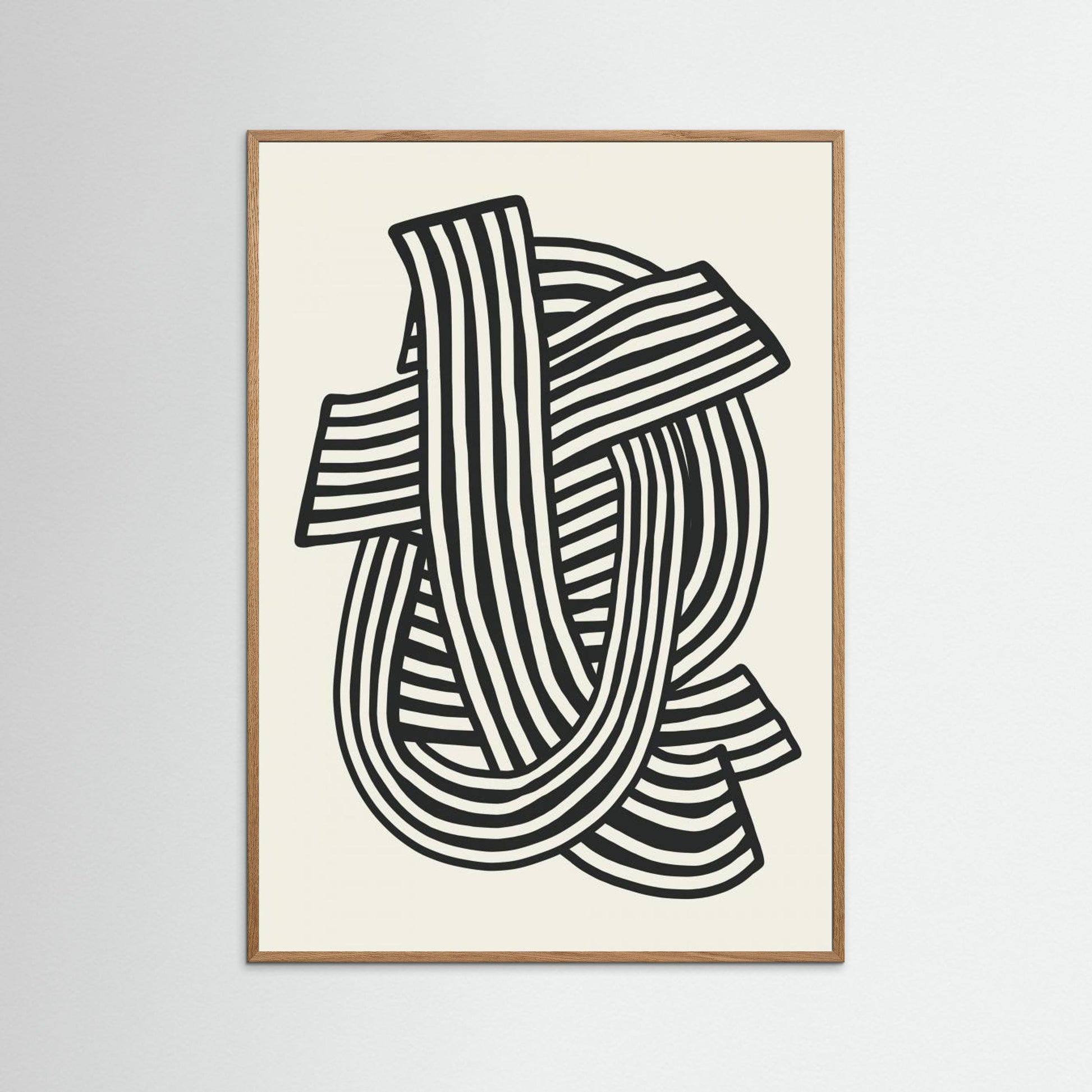 Striped Abstract In Black 