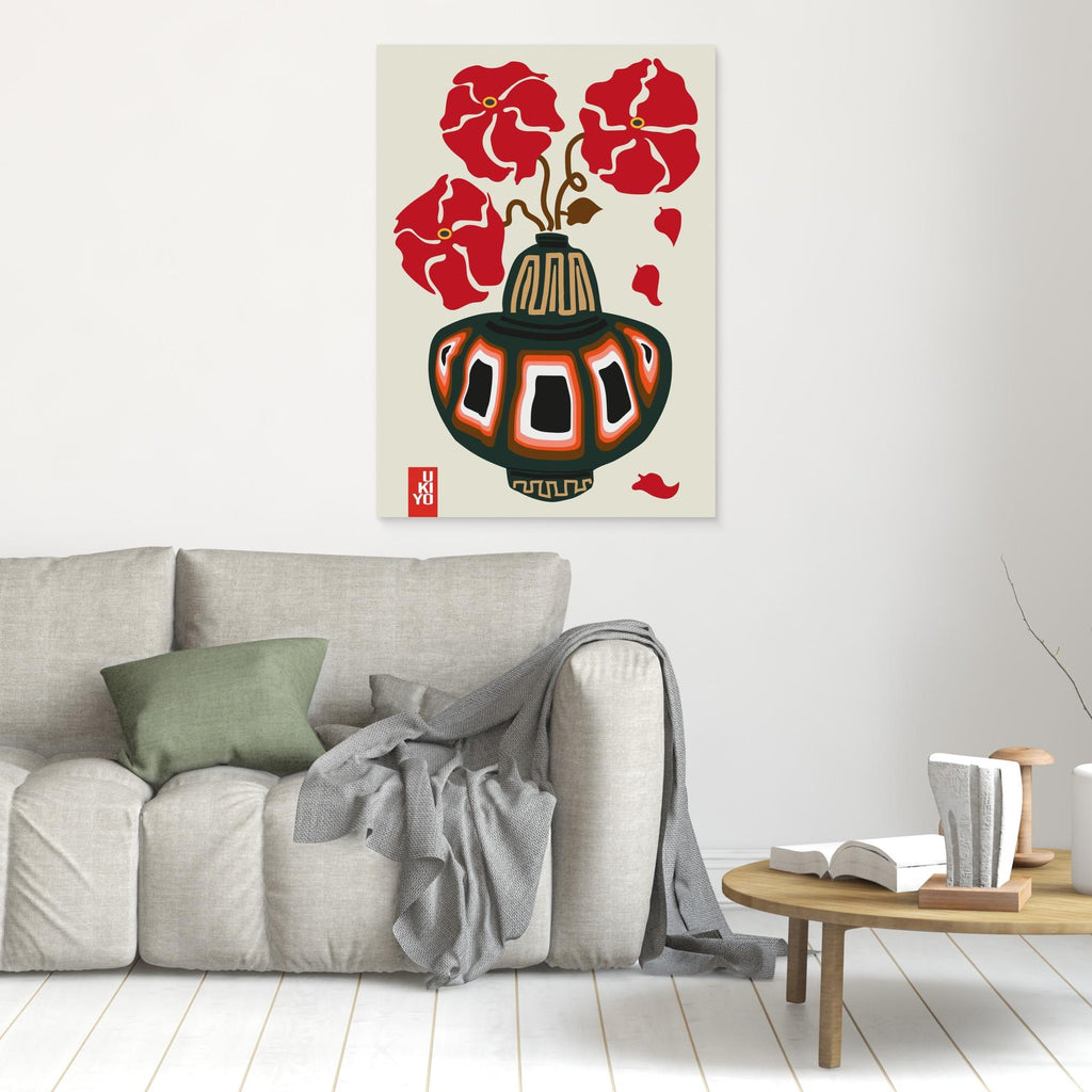 Ukiyo Vase Flower Greige 