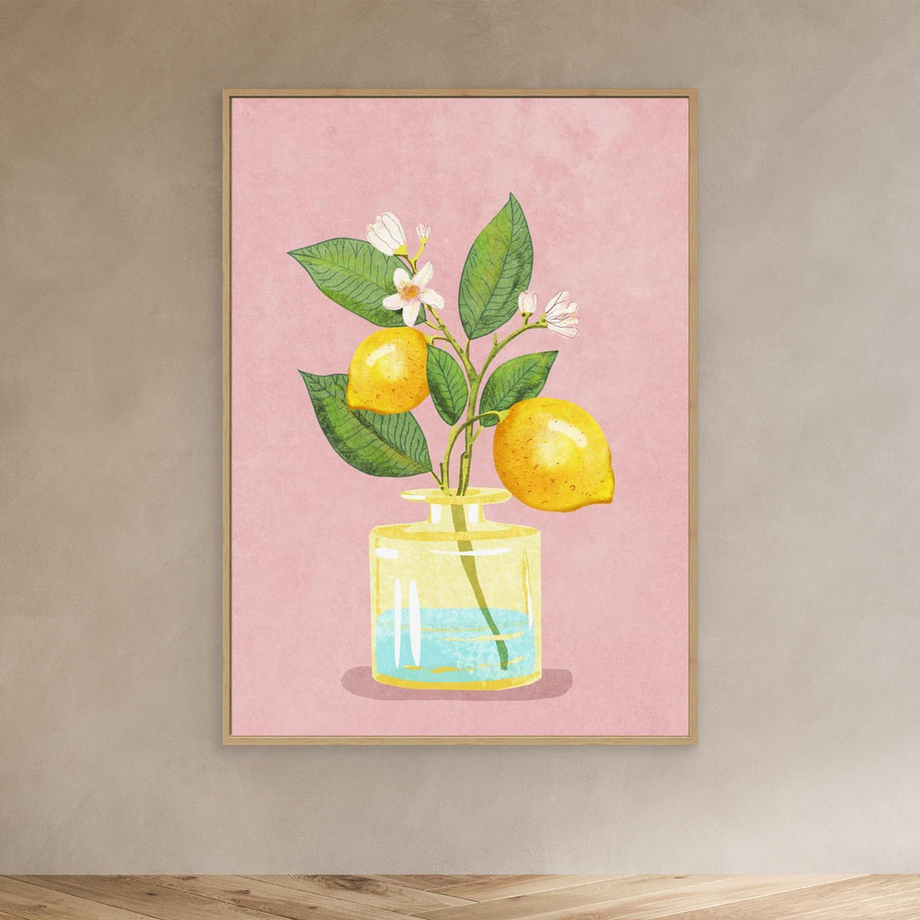 Lemon Bunch In Vase 