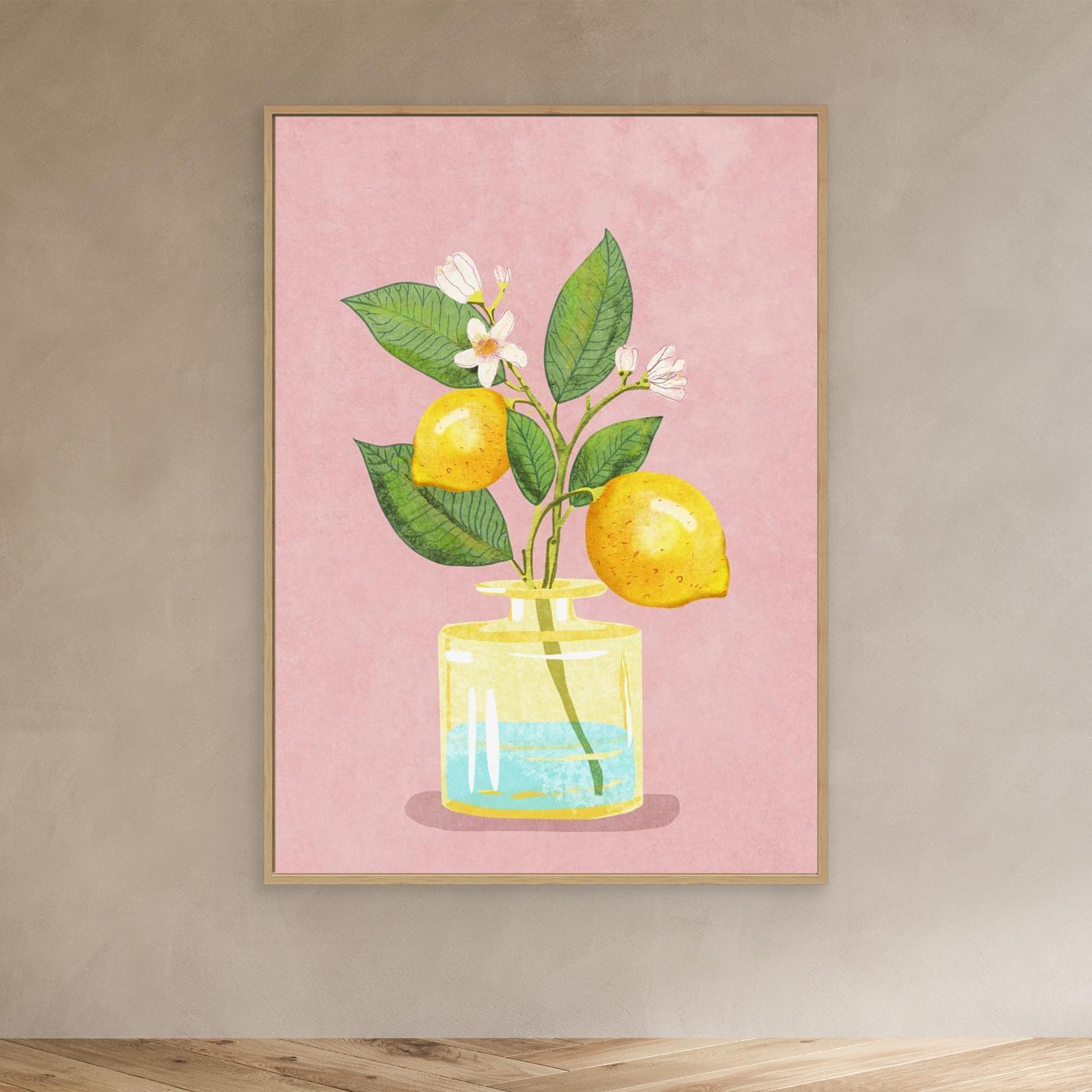 Lemon Bunch In Vase 