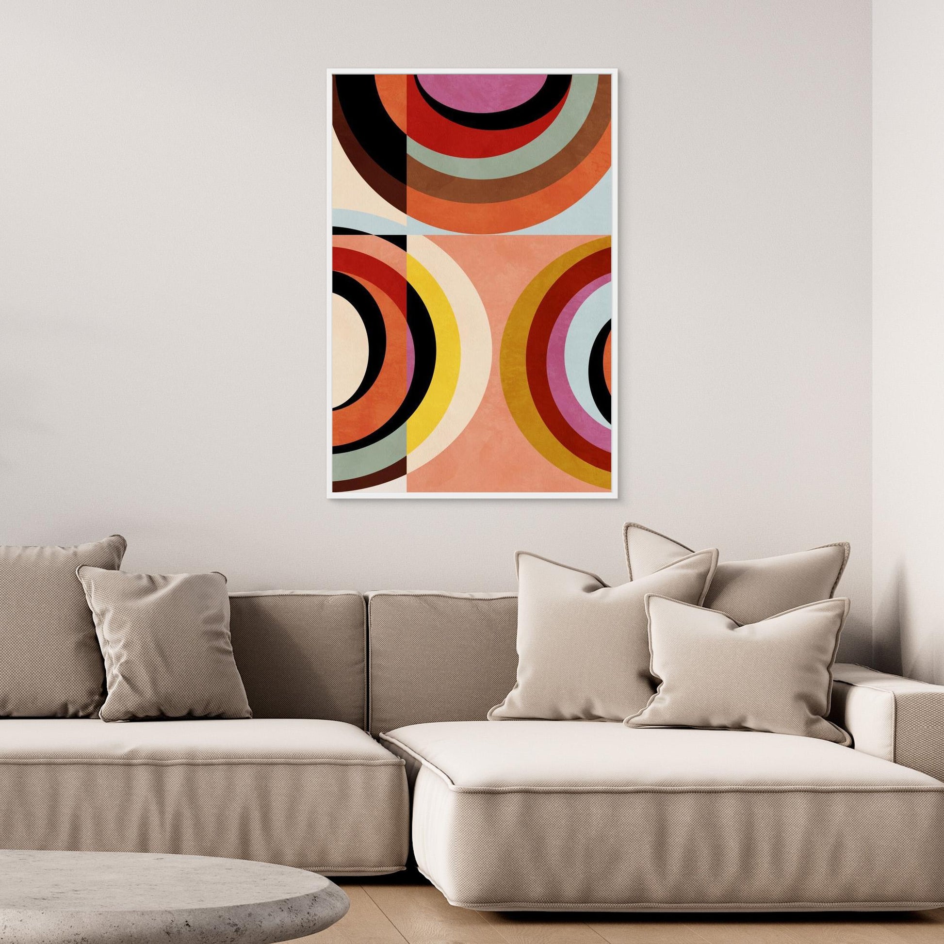 Warm Colors Bauhaus Geometry3 