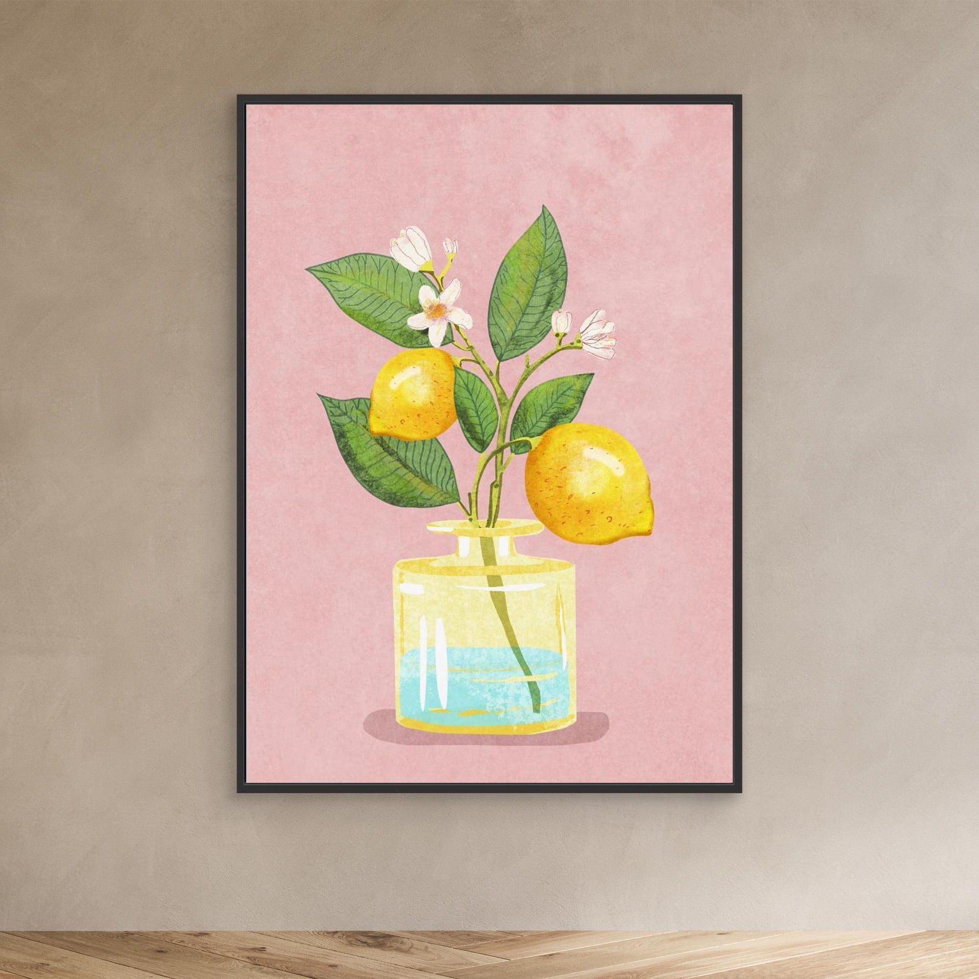 Lemon Bunch In Vase 