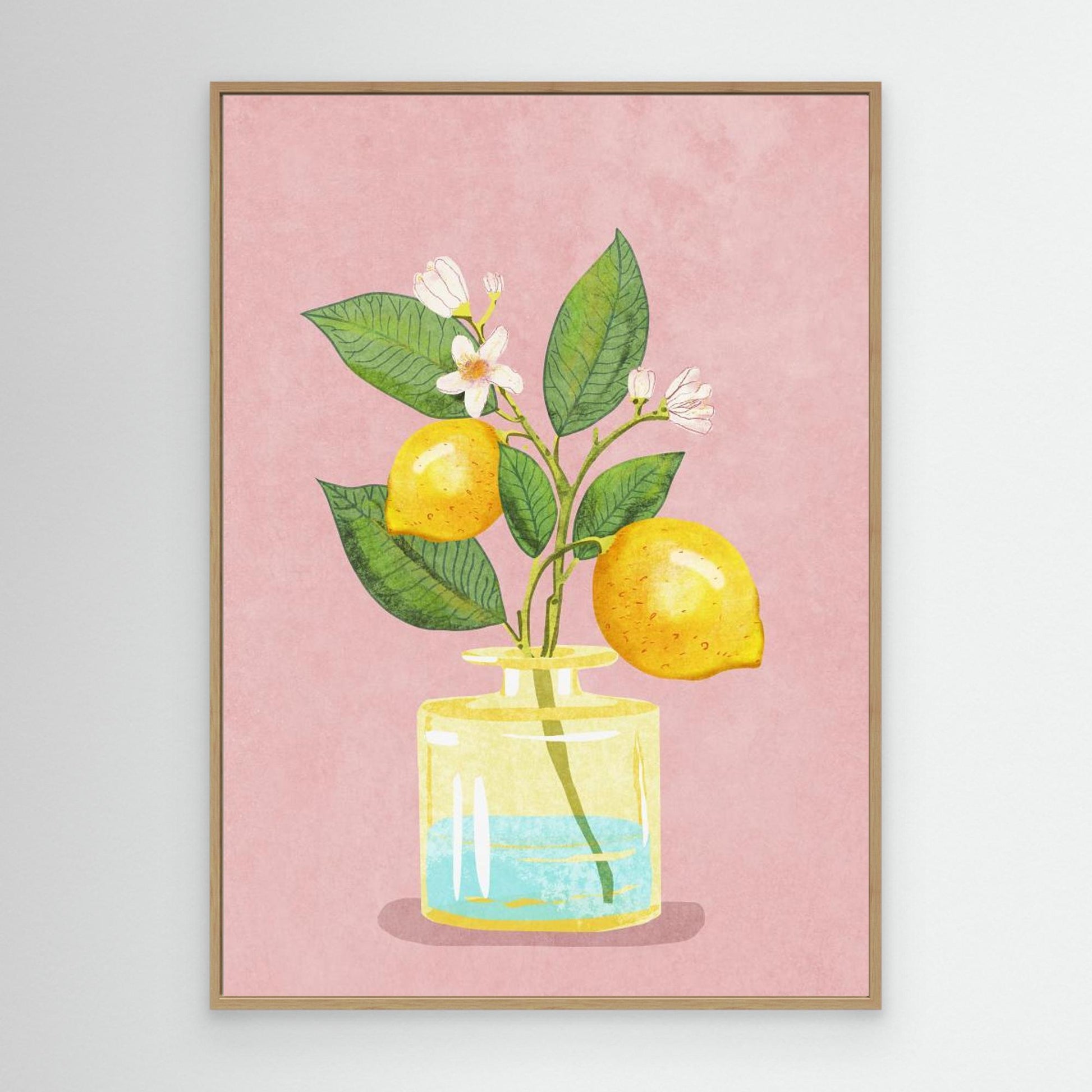 Lemon Bunch In Vase 