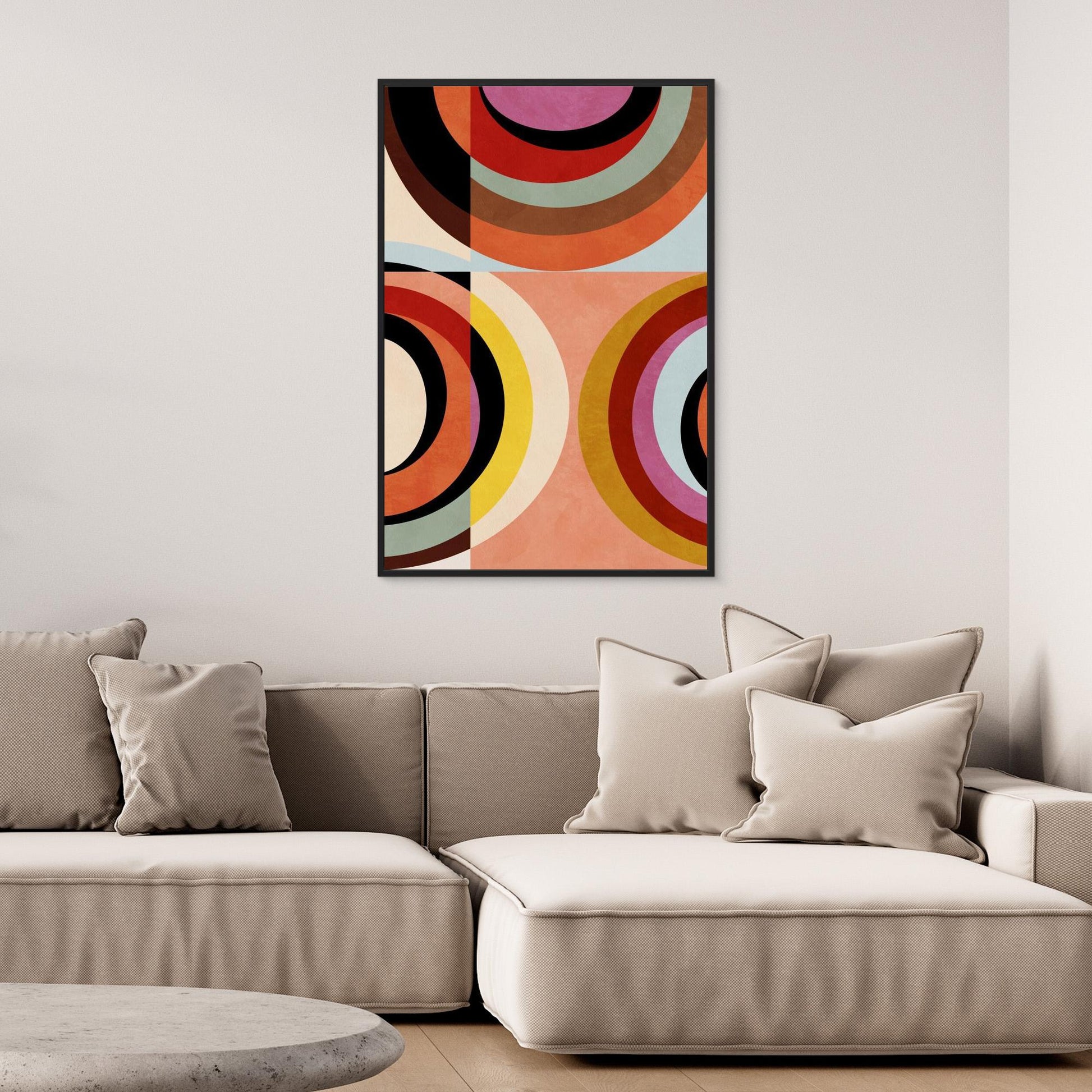 Warm Colors Bauhaus Geometry3 