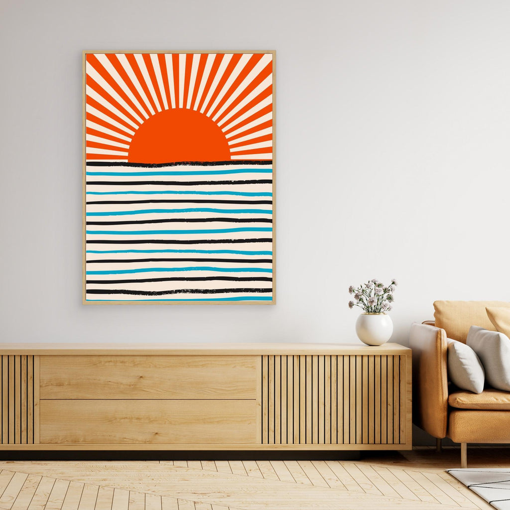 Red Sun and Sea