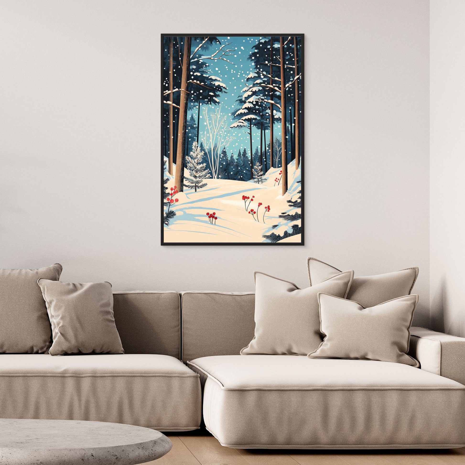Christmas Snowy forest