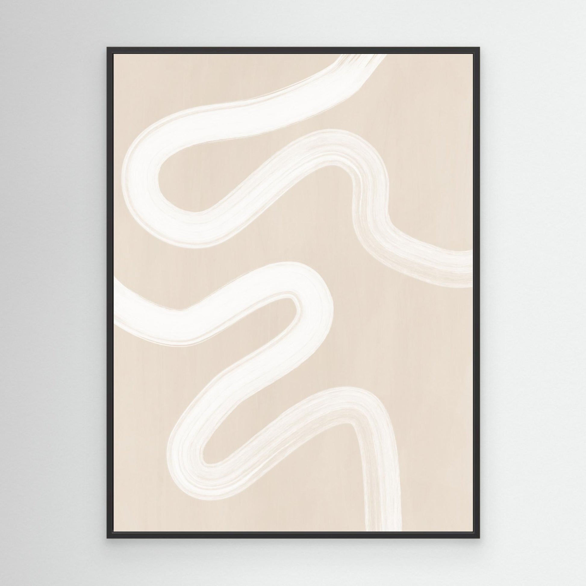 Beige One Line Drawing 