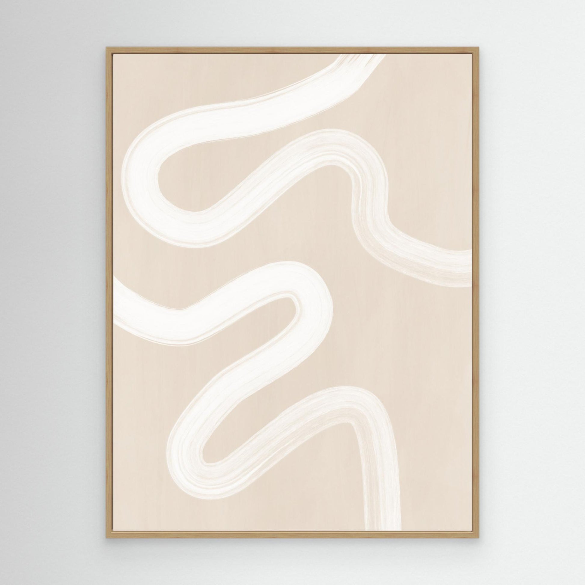Beige One Line Drawing 