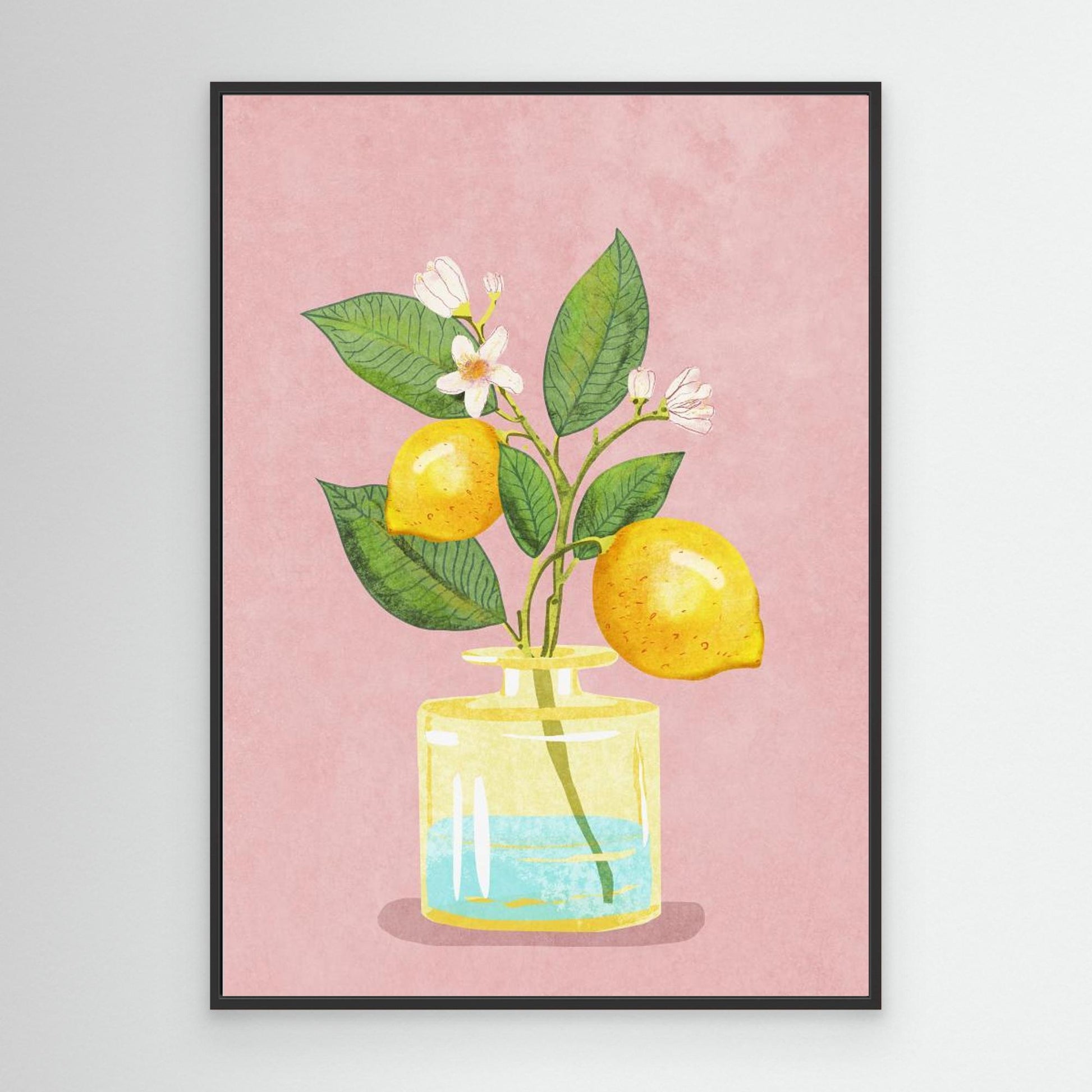 Lemon Bunch In Vase 