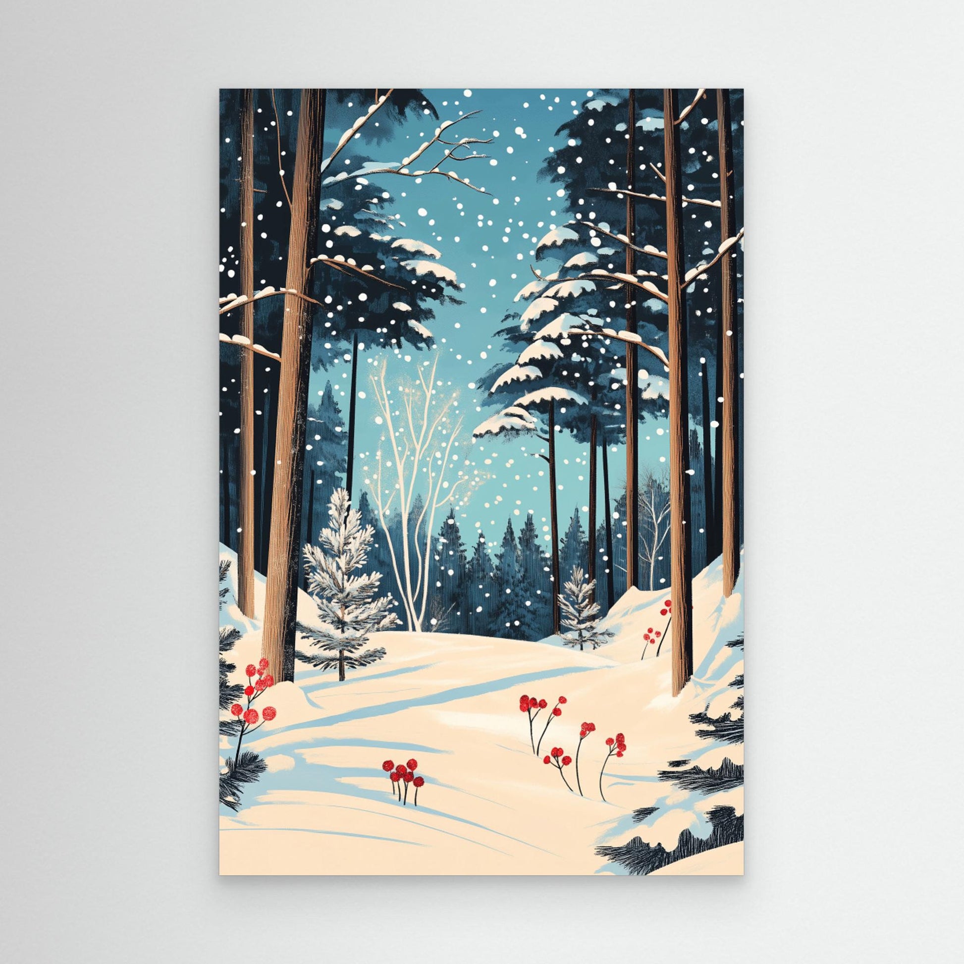 Christmas Snowy forest