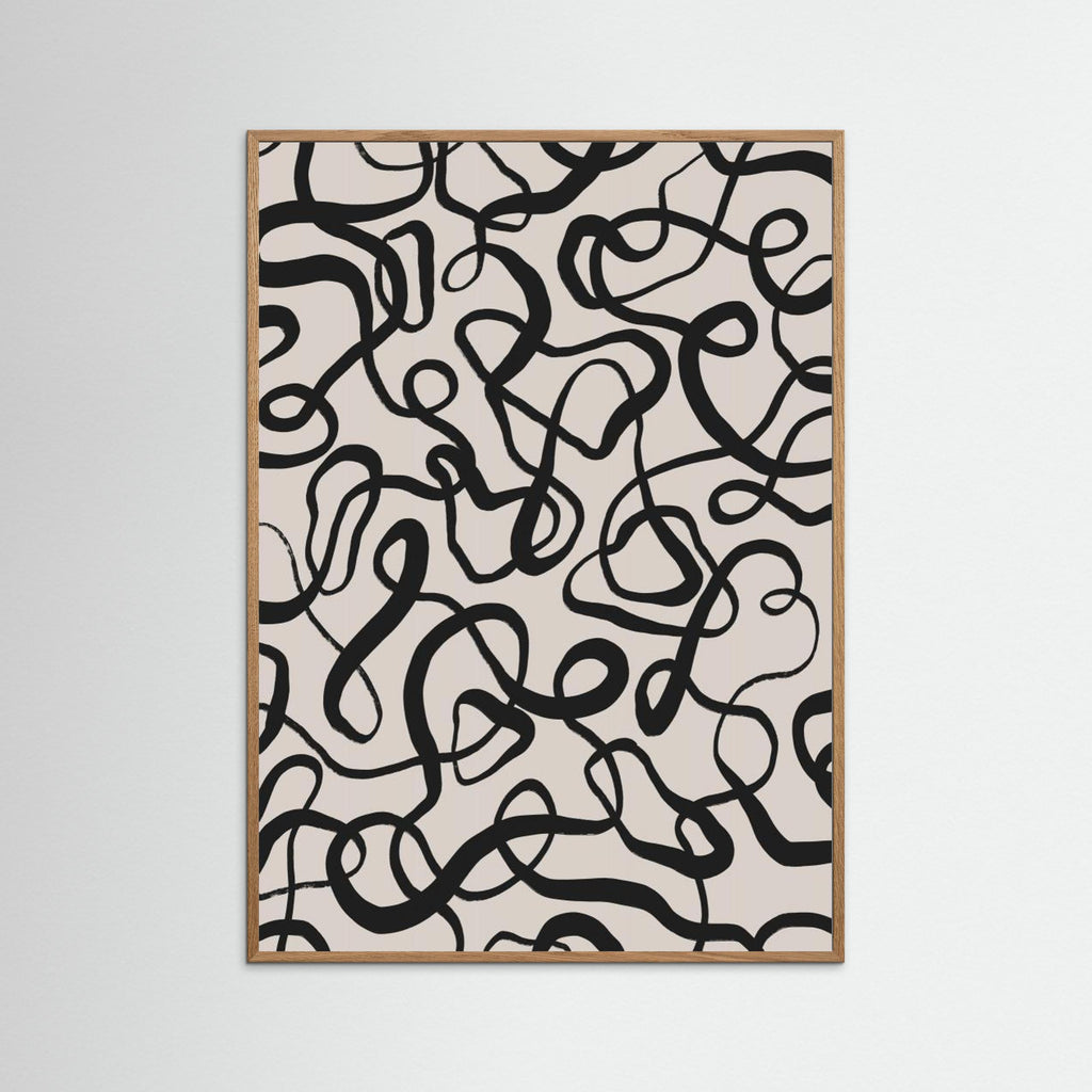 Simple Black Loops Pattern 