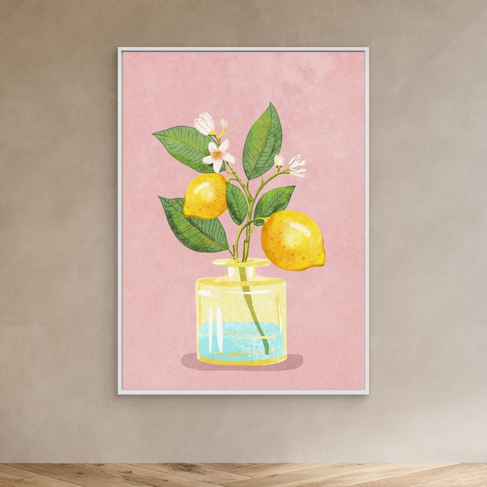 Lemon Bunch In Vase 