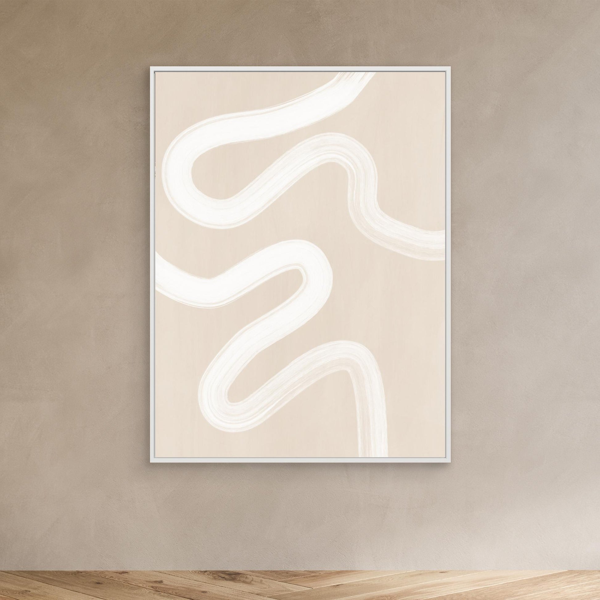 Beige One Line Drawing 