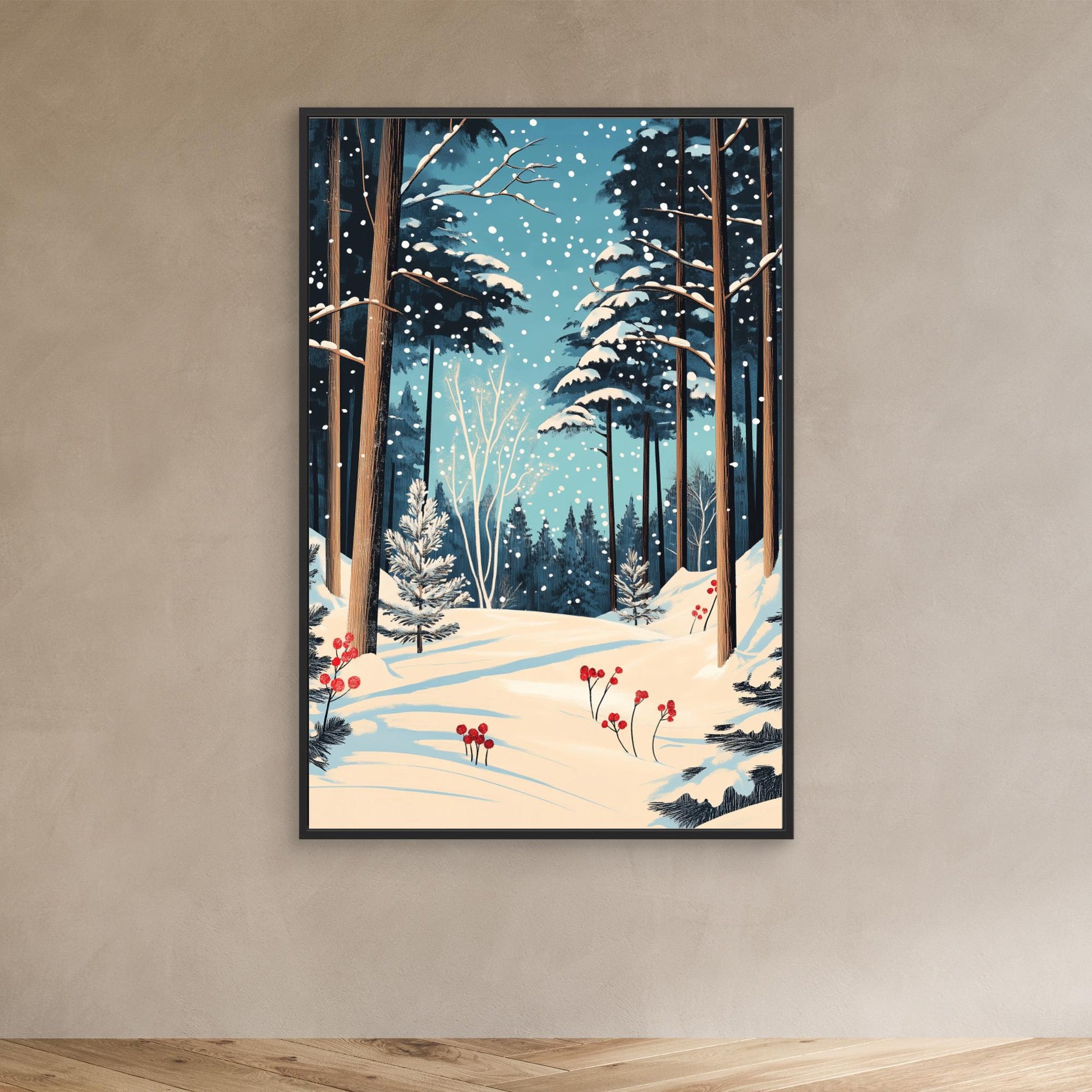 Christmas Snowy forest