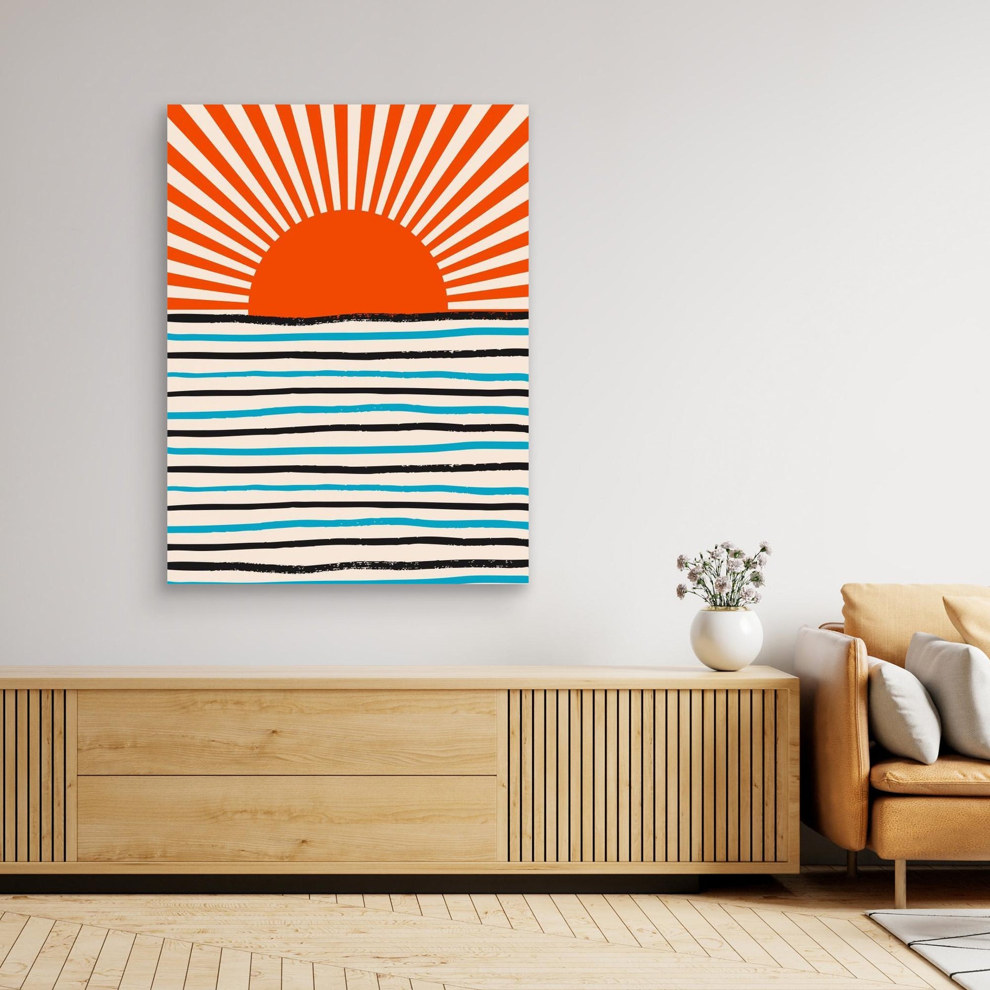 Red Sun and Sea