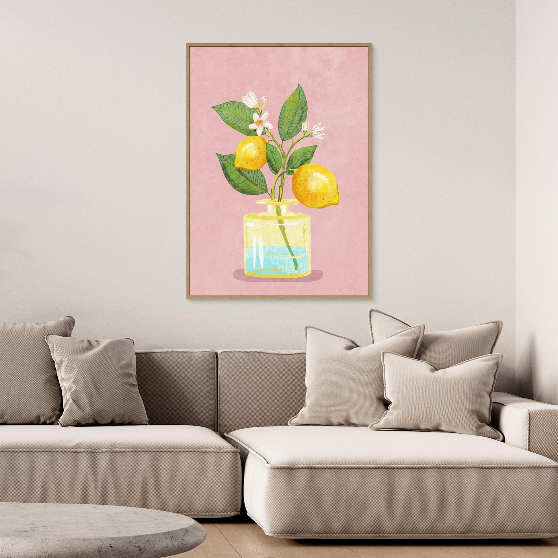 Lemon Bunch In Vase 