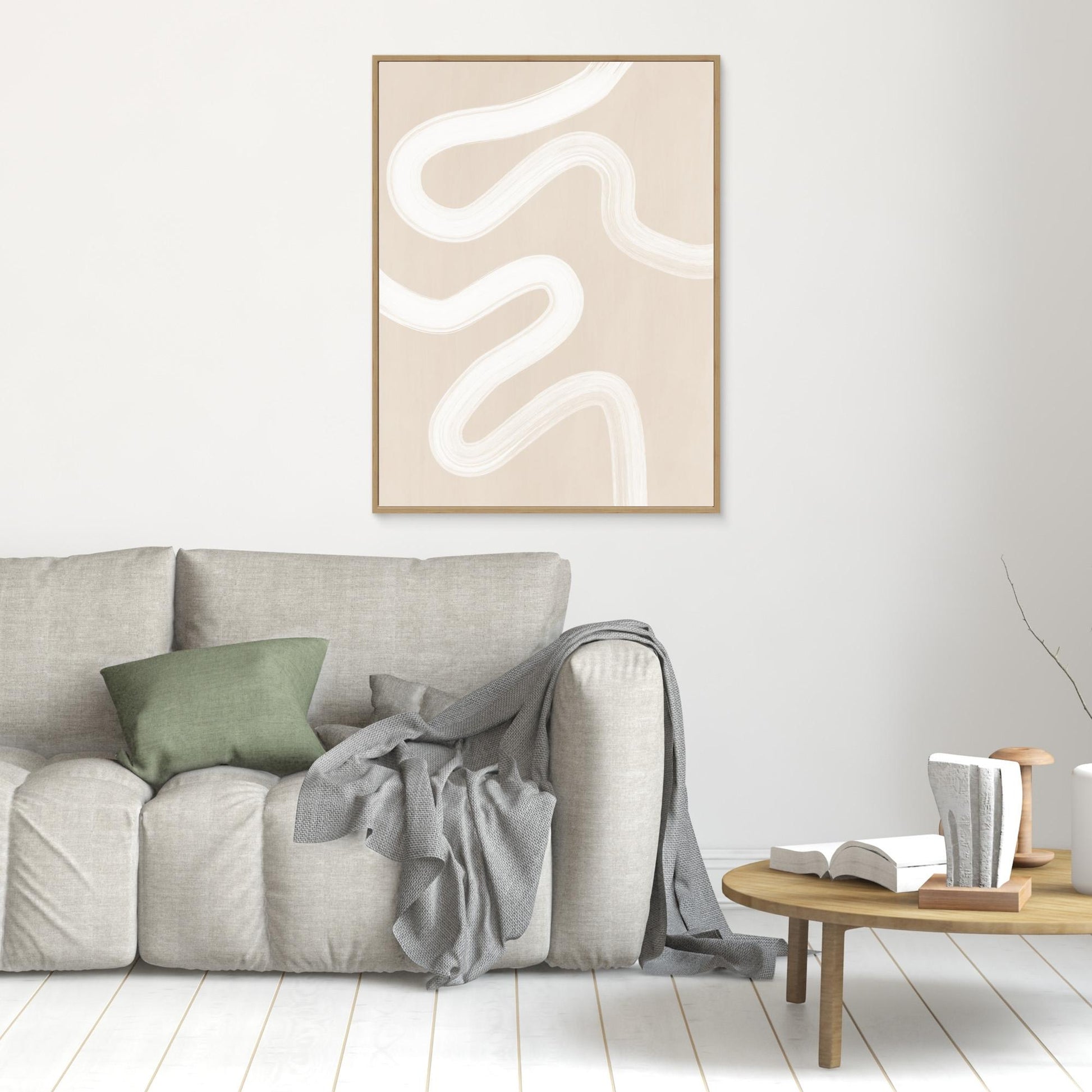 Beige One Line Drawing 