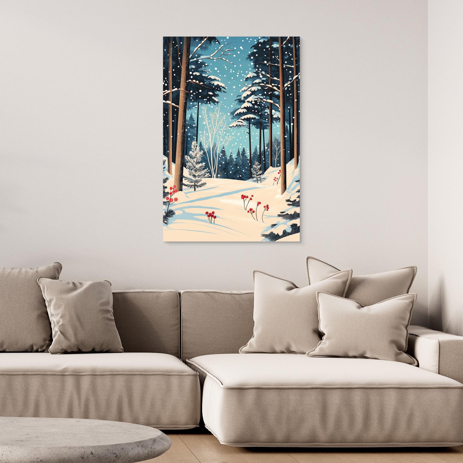 Christmas Snowy forest