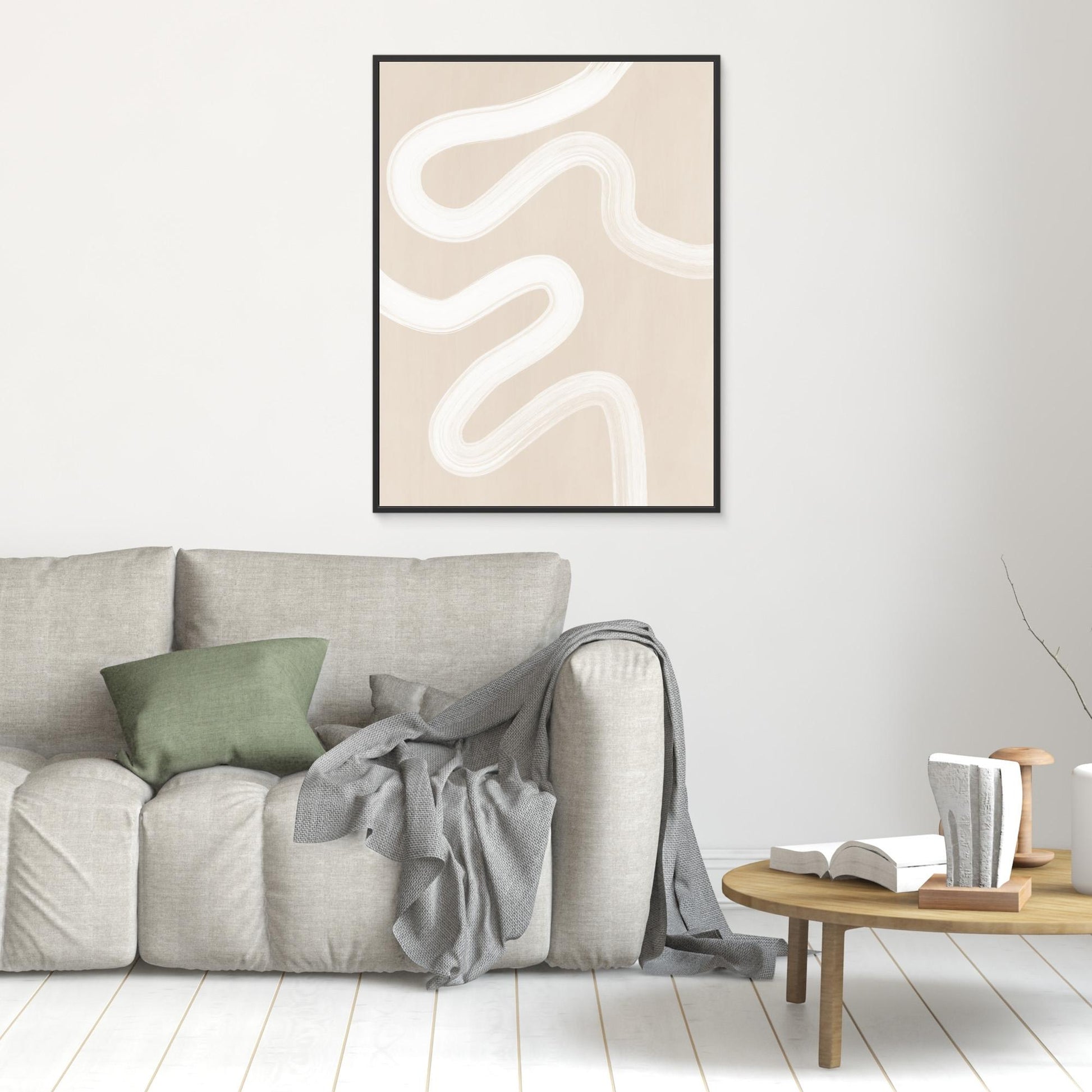 Beige One Line Drawing 